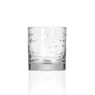 School of Fish 10oz On the Rocks Whiskey Glass | Set of 4   Online Only
