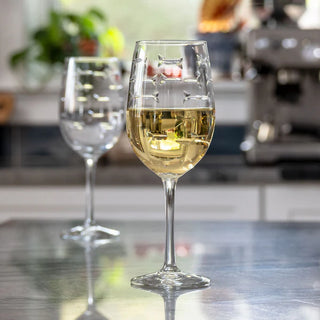 School of Fish 12oz White Wine Glass | Set of 4   Online Only

