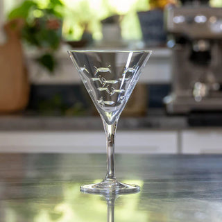 School of Fish 7.5oz Martini Cocktail Glass | Set of 4   Online Only
