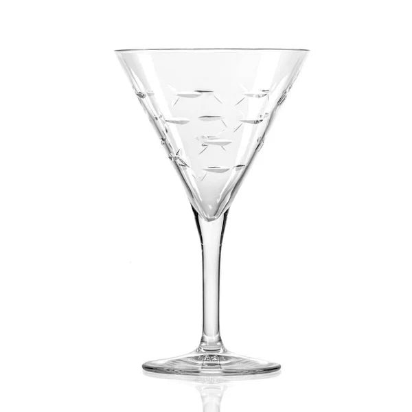 The Spotted Whale School of Fish Martini Glass