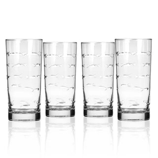 School of Fish 15oz Cooler Highball Glass | Set of 4   Online Only
