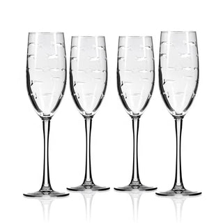 School of Fish 8oz Champagne Flute | Set of 4   Online Only
