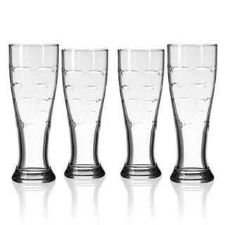 School of Fish 16oz Beer Pilsner Glass | Set of 4   Online Only
