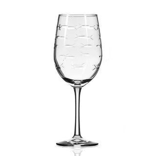 School of Fish 12oz White Wine Glass | Set of 4   Online Only
