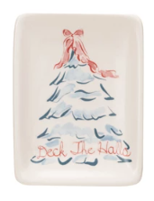 Stoneware Dish w/ Christmas Tree & Animal/Saying II