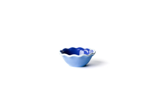 Iris Blue Color Block Ruffle Dipping Bowl
