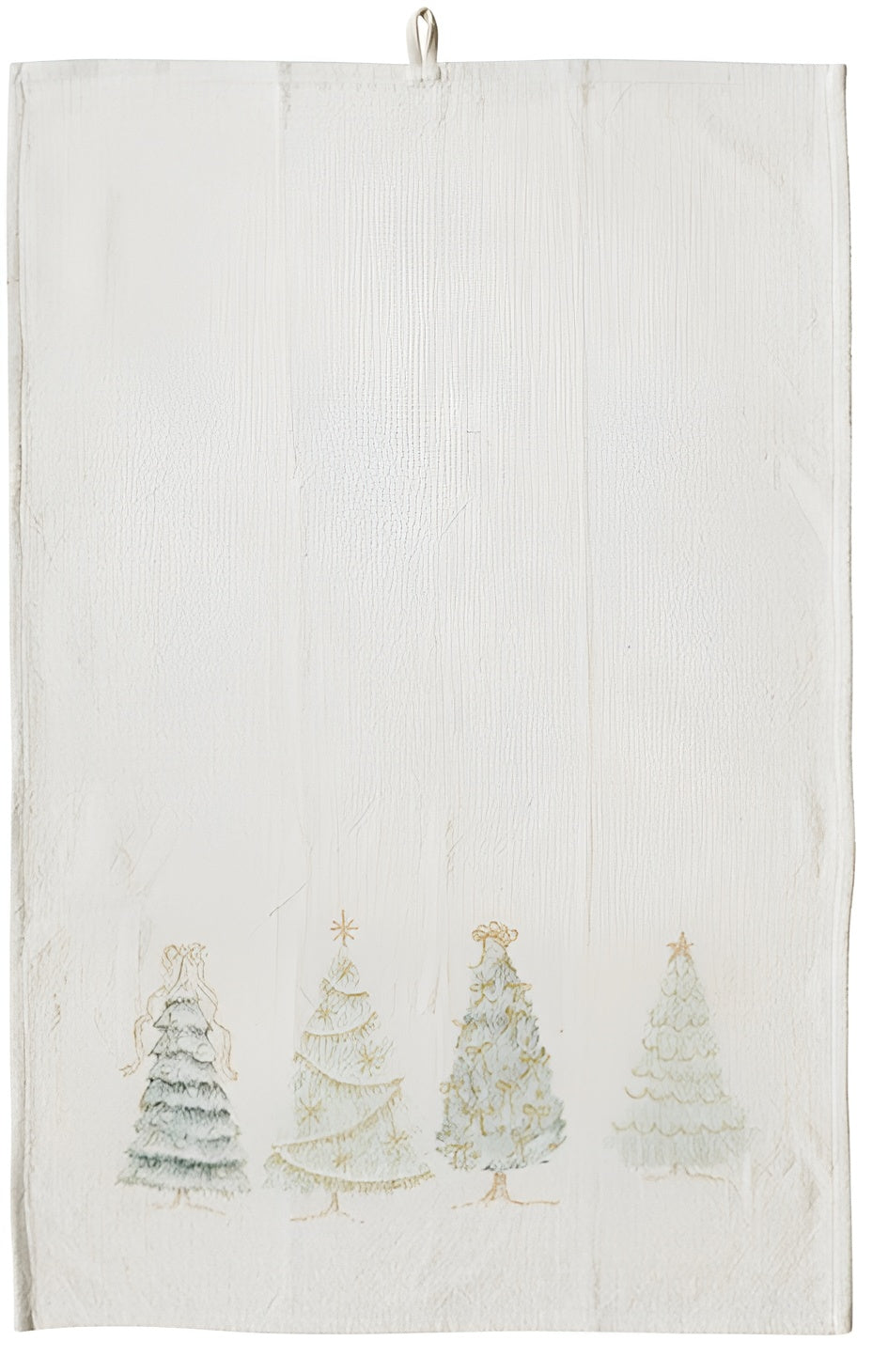 Cotton Printed Tea Towel with Holiday Image/Saying I