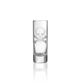 Skull and Crossbones 2.5oz Cordial Shot Glass | Set of 4   Online Only

