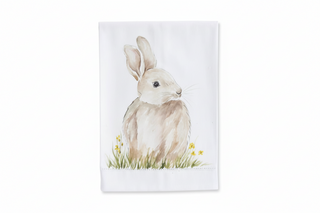 Bunny Handpainted Cotton Guest Towel III
