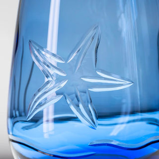 Starfish 15oz Blue Stemless Wine Tumbler Glass | Set of 4   Online Only
