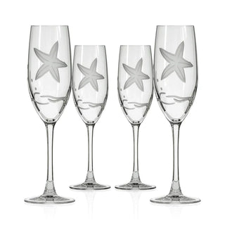 Starfish 8oz Champagne Flute | Set of 4   Online Only
