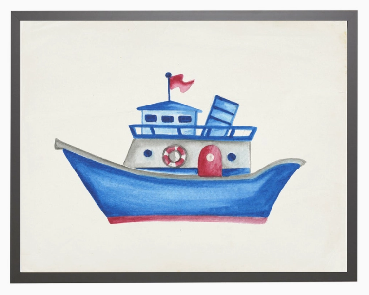 Watercolor Ship - Online Only