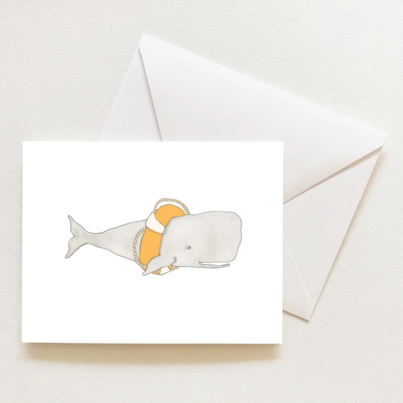 Whale Sleeved Note Card