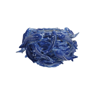 Handmade Planter with 3D Fish (Holds 4" Pot)
