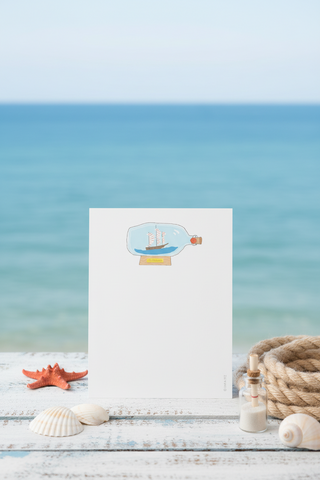 Boat in A Bottle Notepad
