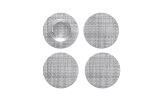 Set of 4   Mini Basketweave Coasters
