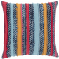 Striped Resist Applique Multi Decorative Pillow