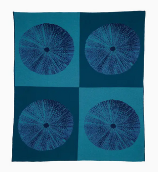 Coastal Sea Urchin Throw Blanket Vapor/Teal/Marine/Slate
