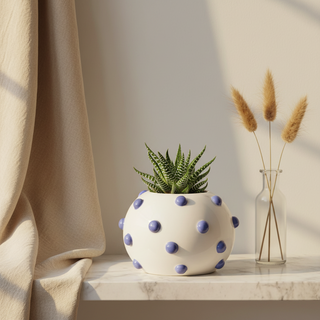 Iris Blue Ceramic Vase   Large
