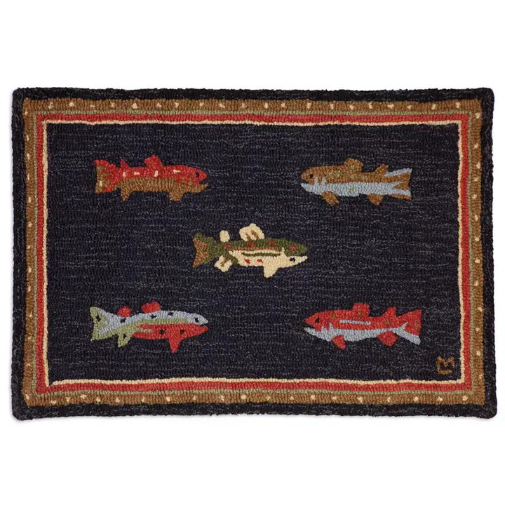 River Fish Rug - Online Only