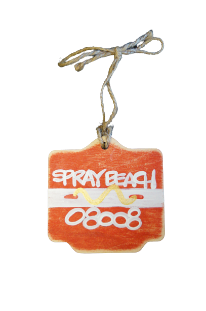 Beach Badge Ornament With Zip