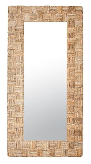 Delmare Large Leaning Abaca Mirror, 79"H