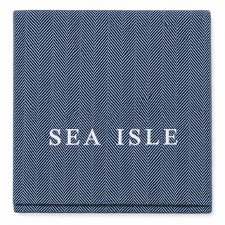 *CUSTOM* Edgartown Throw   Ocean   White Thread
