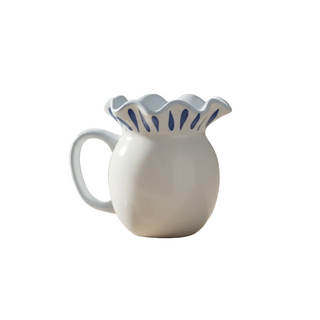 Iris Blue Drop Ruffle Creamer
