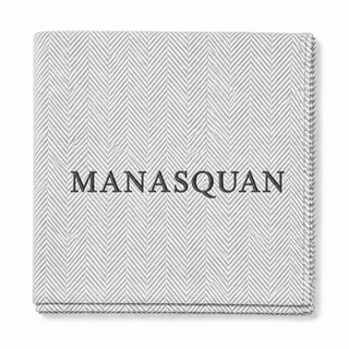*CUSTOM* Edgartown Throw   Pewter   Dark Grey Thread
