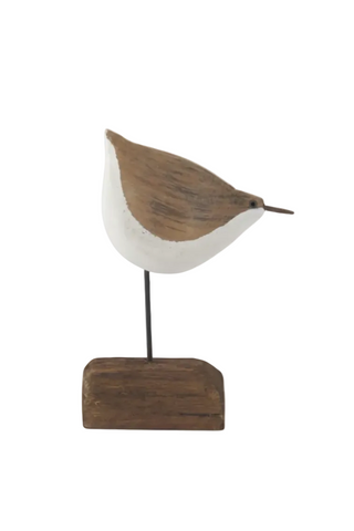 White & Natural Wood Seagull Spindles on Driftwood Base I   Small
