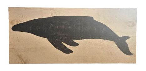 24x54 Humpback Whale #4 White Board/ Gray Image