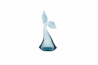 Whale Tail   Handblown Glass   Blue
