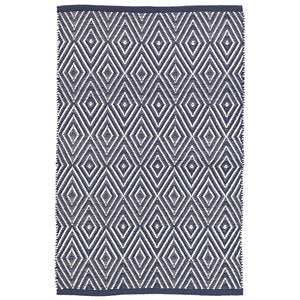 Diamond Navy/Ivory In/Out Rug 2x3 ***