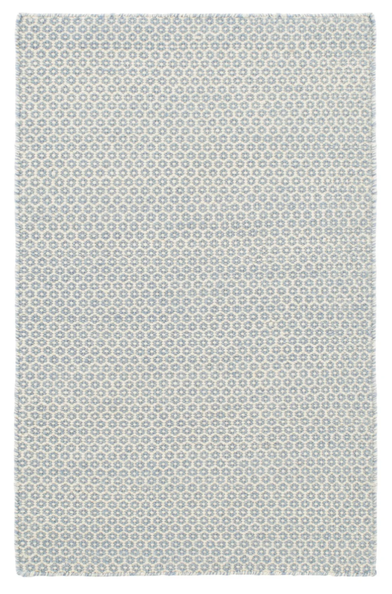 Honeycomb Handwoven Wool Rug - French Blue/Ivory - 2' x 3'