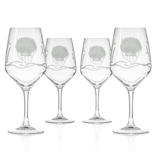 Scallop Shell 19.5oz All Purpose Wine Glass | Set of 4
