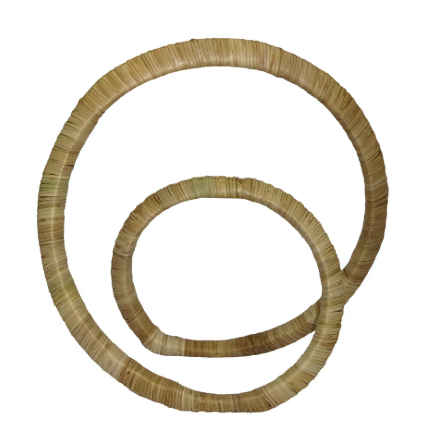 Rattan Wrapped Infinity Sculpture - Large