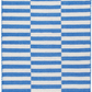 Sailing Stripe French Blue Handwoven Indoor/Outdoor Rug 2x3