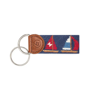 Sailboat Needlepoint Keychain
