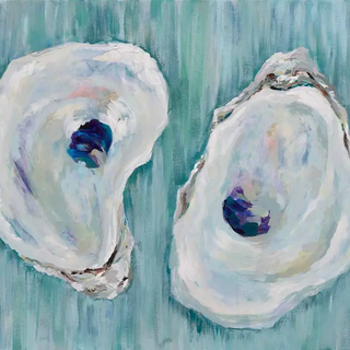 Chincoteague On Aqua   Canvas   24" x 30"
