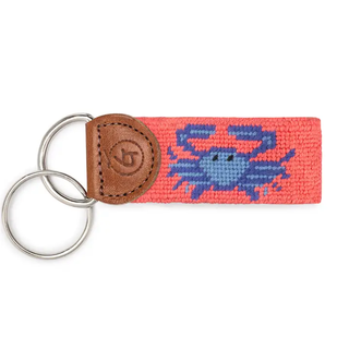 Crab Needlepoint Keychain
