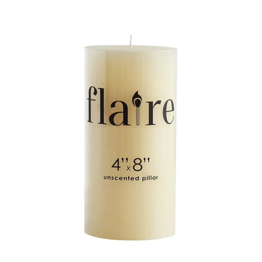 4x8 Unscented Pillar Candle