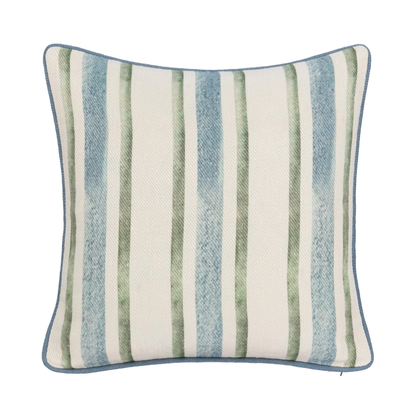 Harbor - Blue/Green Stripe Pillow