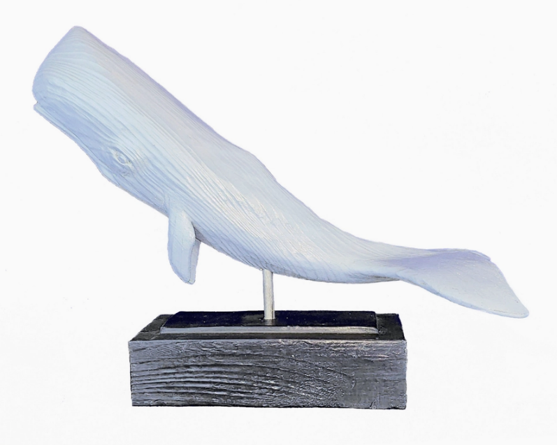 Tabletop Swimming Whale Gray