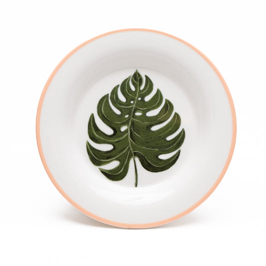 7.5" Round Plate - Tropical Palms