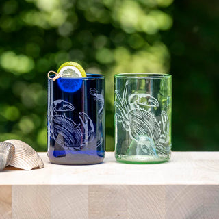Upcycled Cooper Crab 12oz Repurposed Tumbler | Set of 4
