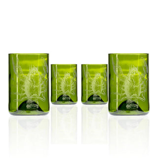 Upcycled Lola Lobster 12oz Repurposed Tumbler | Set of 4
