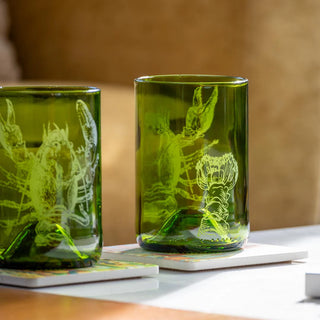 Upcycled Lola Lobster 12oz Repurposed Tumbler | Set of 4
