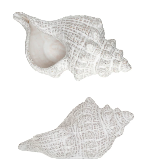 Stoneware Conch Shell, Reactive Glaze