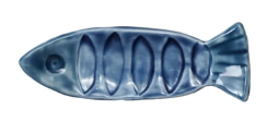 Hand-Painted Stoneware Fish Shaped Dish III
