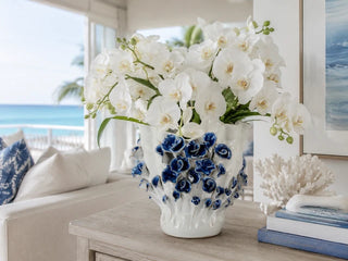 Handmade Thai Ceramic Floral Vase
